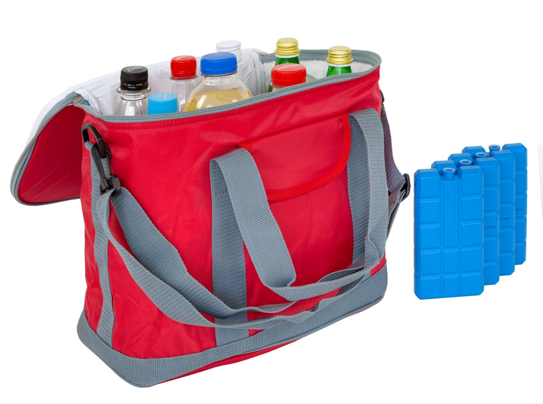 Kühltasche MARBELLA 20 Liter (= 36 Dosen) inkl. 4 Akkus für Picknick, Grillen, Wandern, Ausflüge, Ur