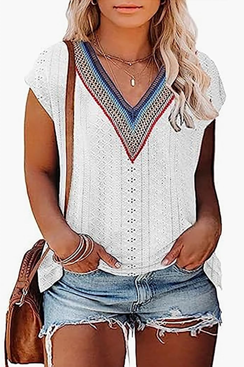 Grosse Grössen T-Shirts Damen V-Ausschnitt Plus Size Mode Strick Top Sommer Oversize Frauen Tshirts,