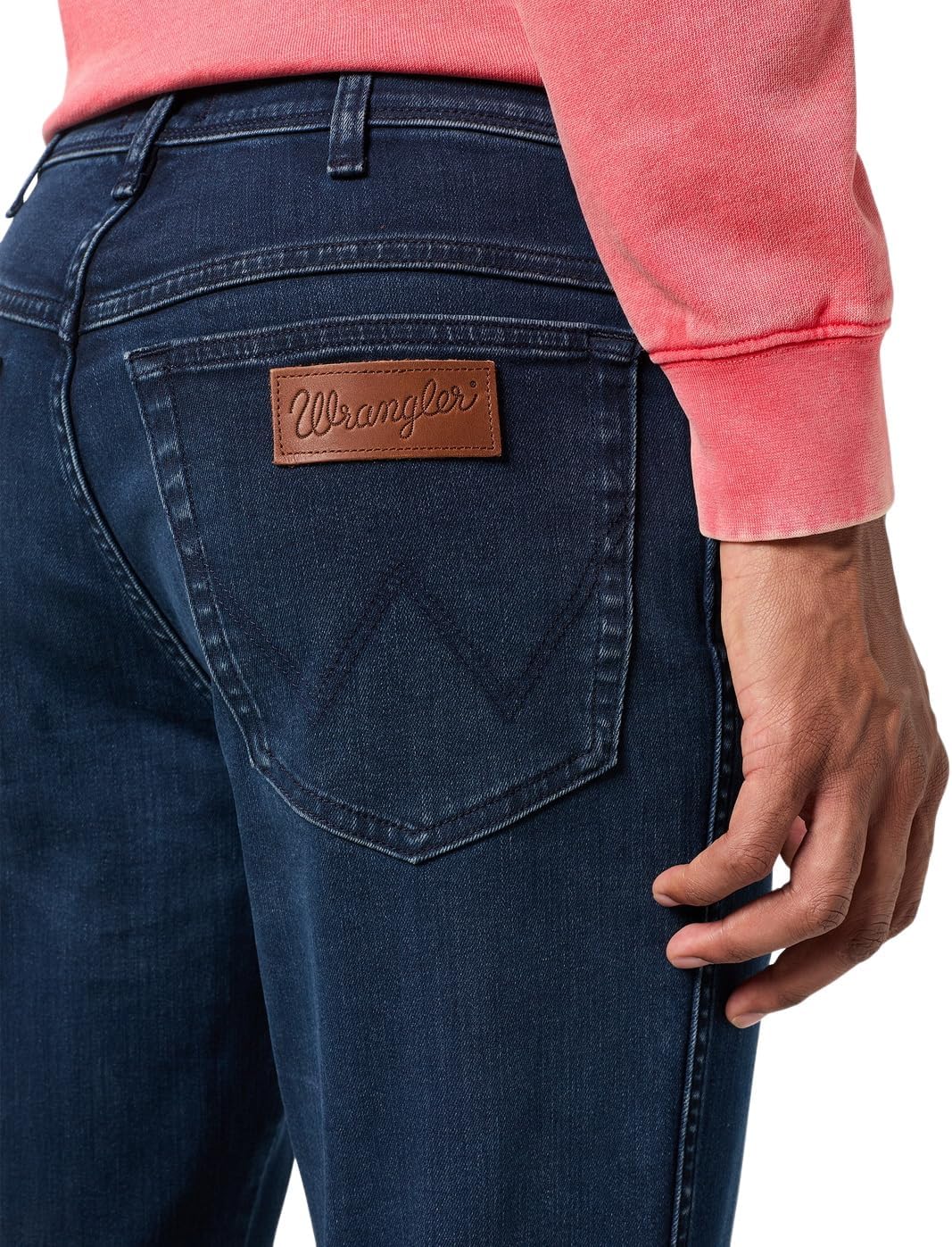Wrangler Herren Jeans Texas Slim - Blau - Silkway W29-W50 Stretch Baumwolle 28W / 32L Wild Horse, 28