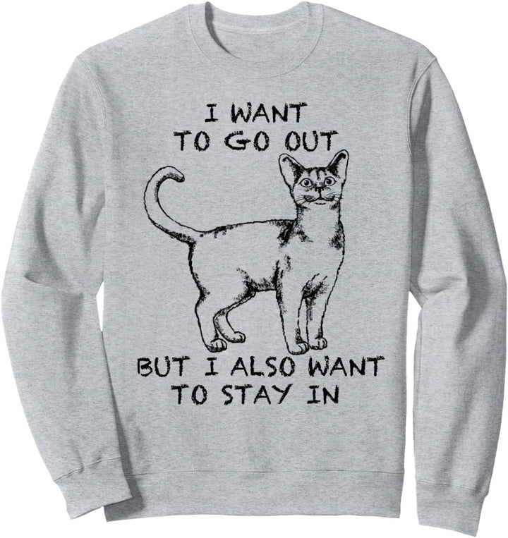 Abessinierkatze Lustige Katze Zitat Hand gezeichnete Kunst Sweatshirt