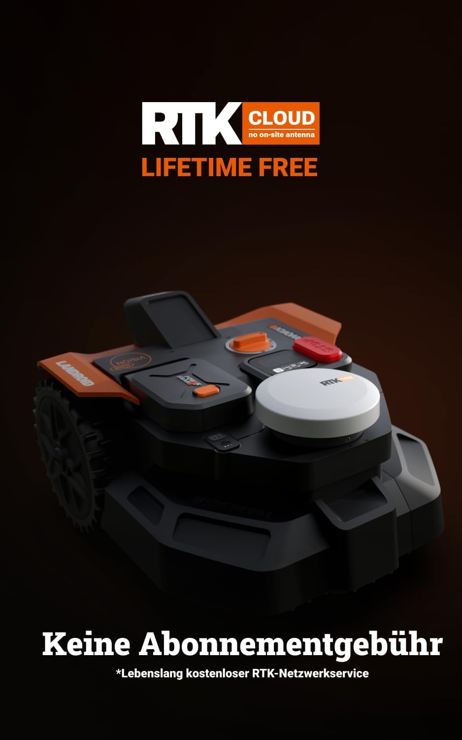 WORX Landroid Vision Cloud WR303E 2WD Mähroboter ohne Begrenzungskabel für 300 m² (KI-Hinderniserken