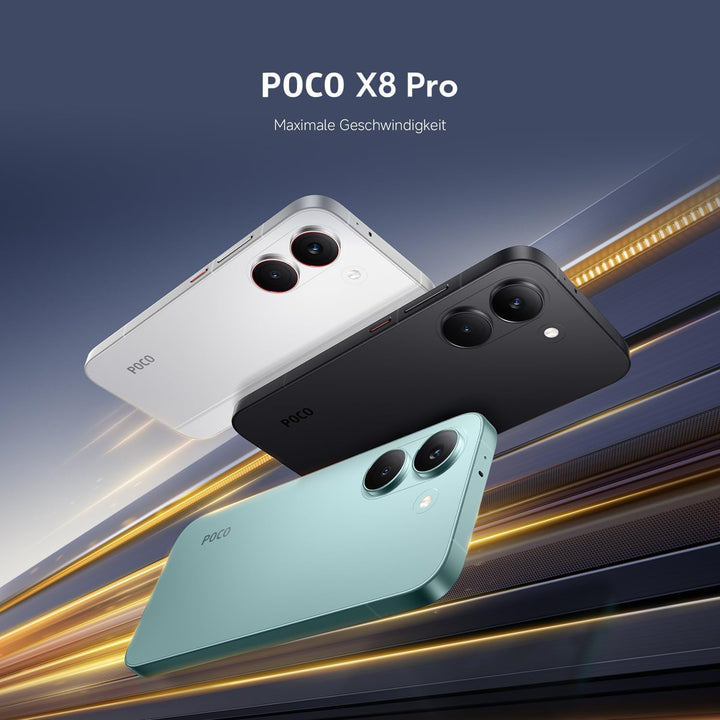 XIAOMI Poco X8 Pro Smartphone 8GB+256GB, Dimensity 8500-Ultra Prozessor, 6500mAh Akku, Ultra-helles