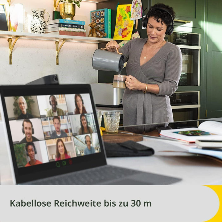 Jabra Evolve2 55 - schnurloses Stereo-Headset Air Comfort - Mikrofone mit Geräuschunterdrückung und