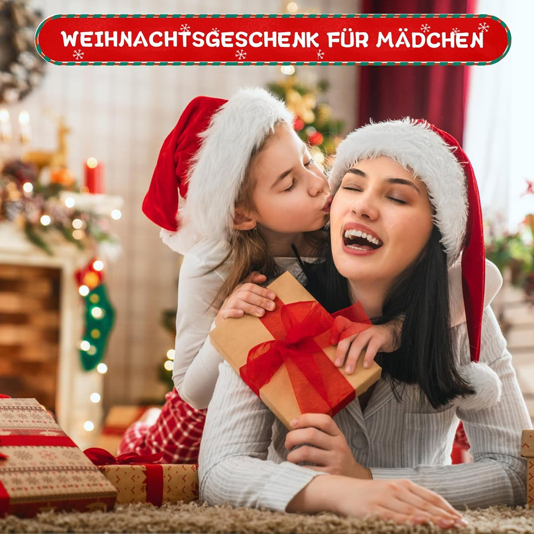 Adventskalender 2025 Kinder Mädchen, Weihnachtskalender Schmuck Basteln Mädchen Geschenke, 24 Bastel