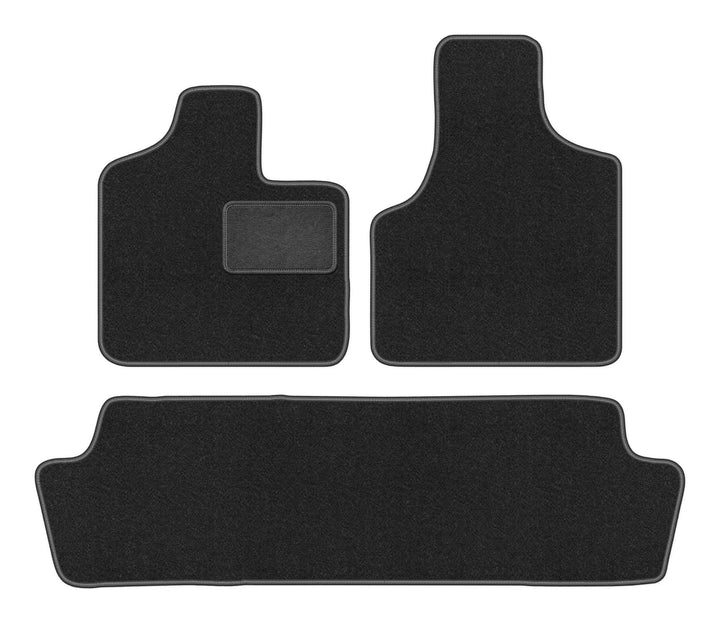 Velours Fussmatten 3-TLG Set passend für Chrysler Grand Voyager III (2000-2008) | Qualität: CARLUX,