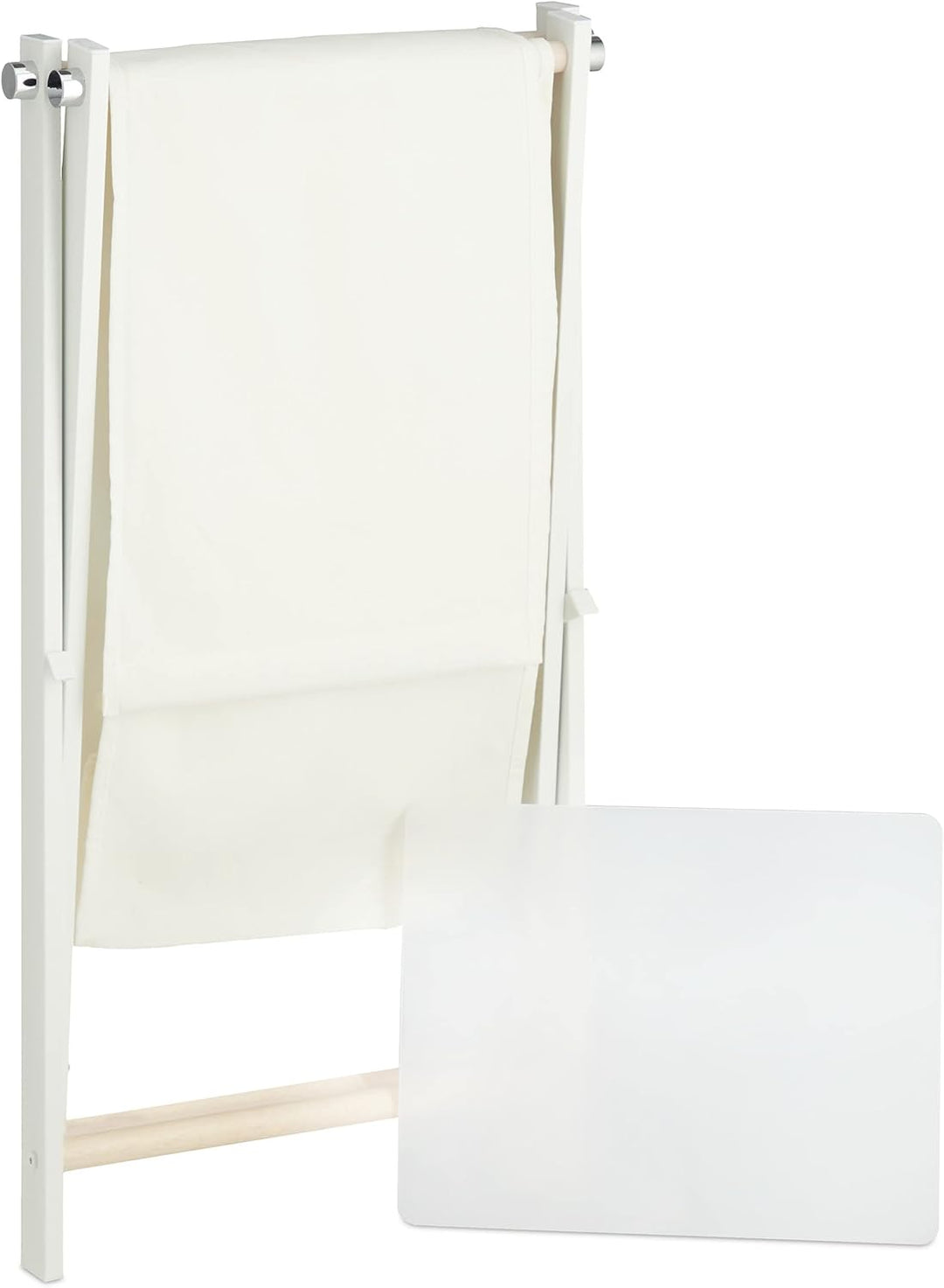 Relaxdays Wäschekorb, klappbar, Wäschesammler mit Deckel, Stahl & Stoff, 50 Liter, HxBxT: 74 x 41 x