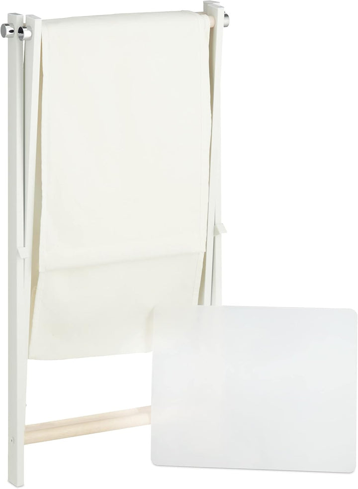 Relaxdays Wäschekorb, klappbar, Wäschesammler mit Deckel, Stahl & Stoff, 50 Liter, HxBxT: 74 x 41 x