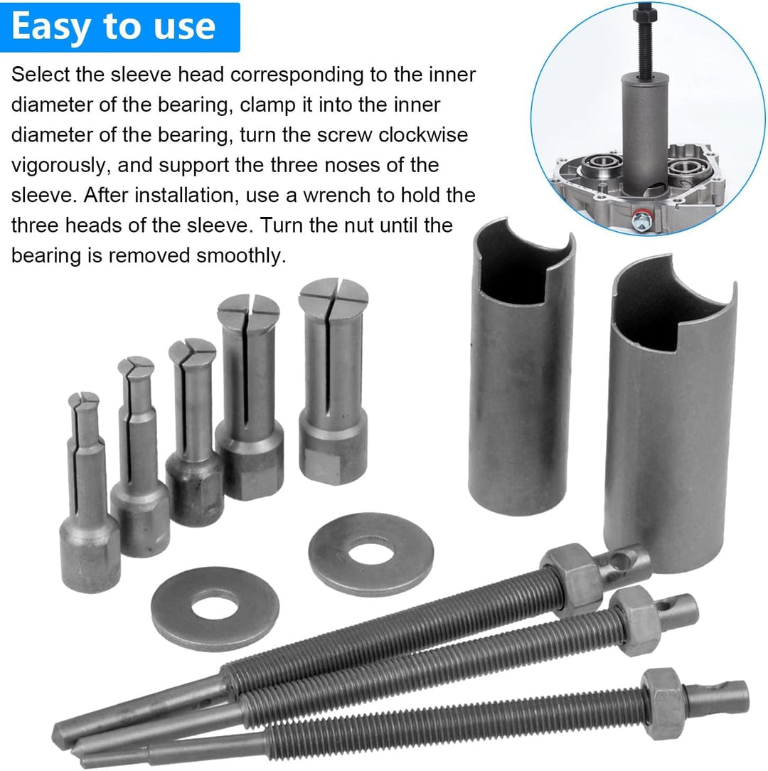 QZQUFJ 8 Stücke Lagerabzieher, Kugellager Abzieher, 9-23mm Innenlager Abzieher Set, Motorradgehäuse