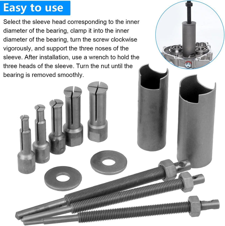QZQUFJ 8 Stücke Lagerabzieher, Kugellager Abzieher, 9-23mm Innenlager Abzieher Set, Motorradgehäuse