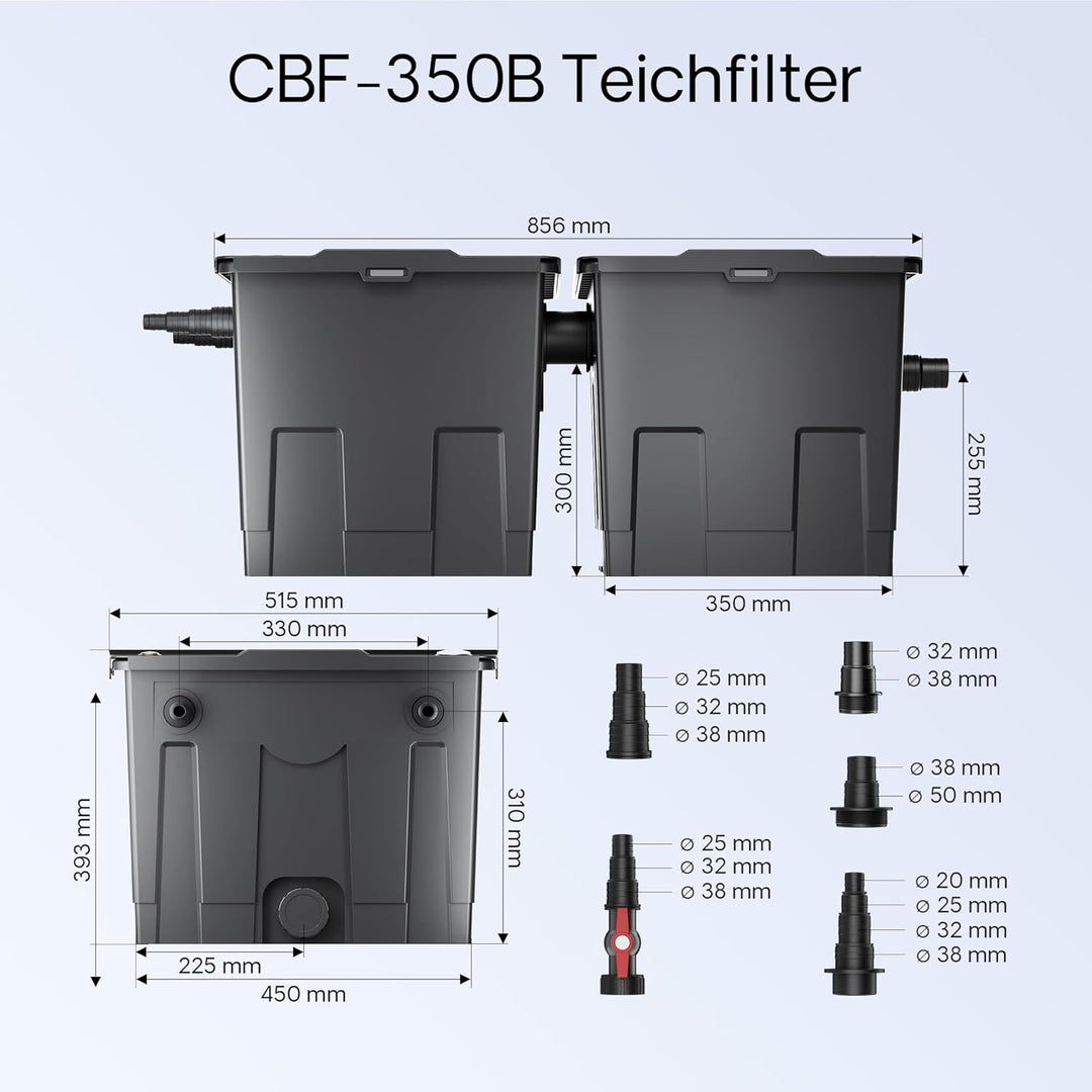 SunSun Filter Set 60000l Teich 24W Teichklärer NEO10000 80W Pumpe