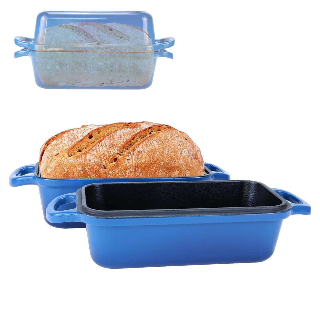 Gusseisen Brotbackform mit Deckel 22,96cm × 12,78cm,Bread Pans for Homemade Bread, Heavy Duty Loaf P
