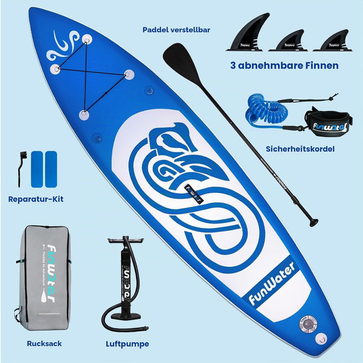 FunWater Aufblasbares Stand Up Paddle Board 10&