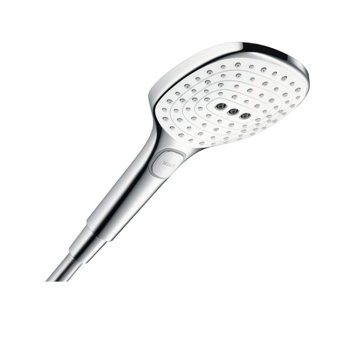 hansgrohe Raindance Select E 120 Duschkopf, 3 Strahlarten, Weiss/Chrom Weiss/Chrom 3 Strahlarten, We