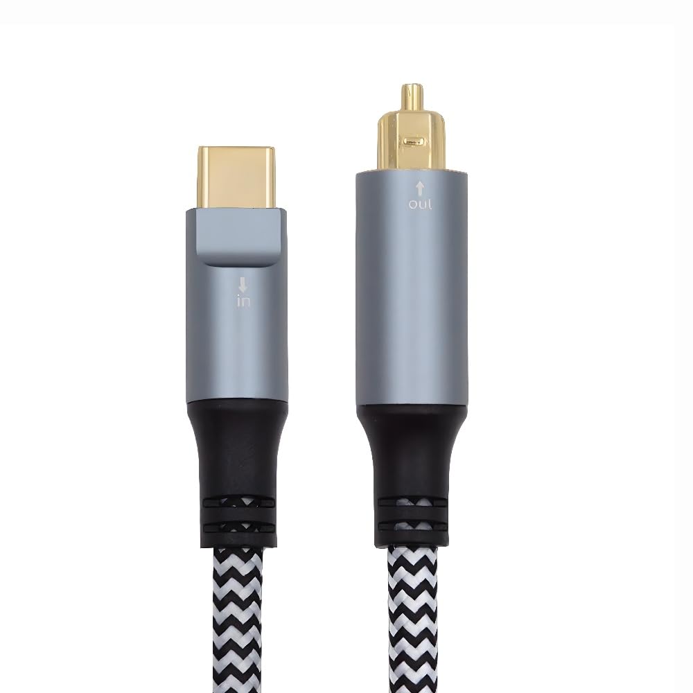 xiwai USB-C auf SPDIF Toslink Optisches Audiokabel Opt-Stecker Typ-C auf Digital Fiber Optic Sound I