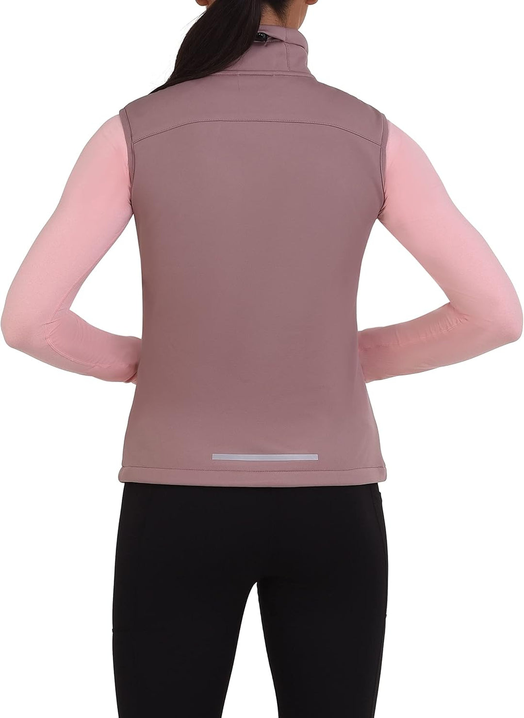 TCA Damen Flyweight winddichte Lauf- und Fahrradweste mit Reissverschlusstaschen S Braun, S Braun