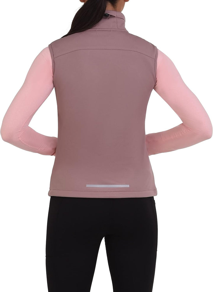 TCA Damen Flyweight Winddichte Lauf- und Fahrradweste mit Reissverschlusstaschen XS Braun, XS Braun