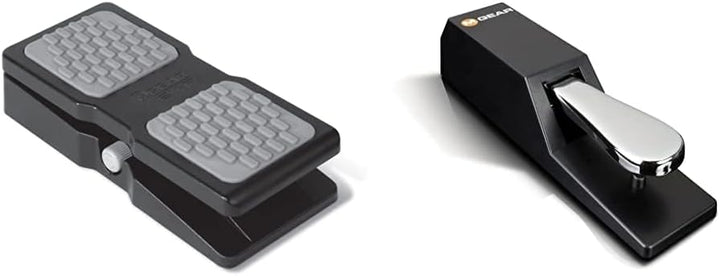 M-Audio EX-P - Expression-Fusspedal - schwarz & M-Audio SP-2 - Universal Sustain Pedal mit Piano Sty