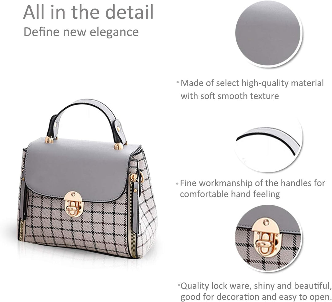 NICOLE&DORIS Handtaschen für Damen Niedliche Umhängetasche Mädchen Reissverschluss Handtasche PU Led