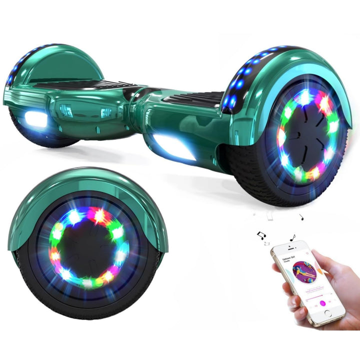 GeekMe Hoverboards 6.5”Zweimotoren 2-Rad-Hoverboards Hoverboards mit LED-Leuchten Bluetooth color gr