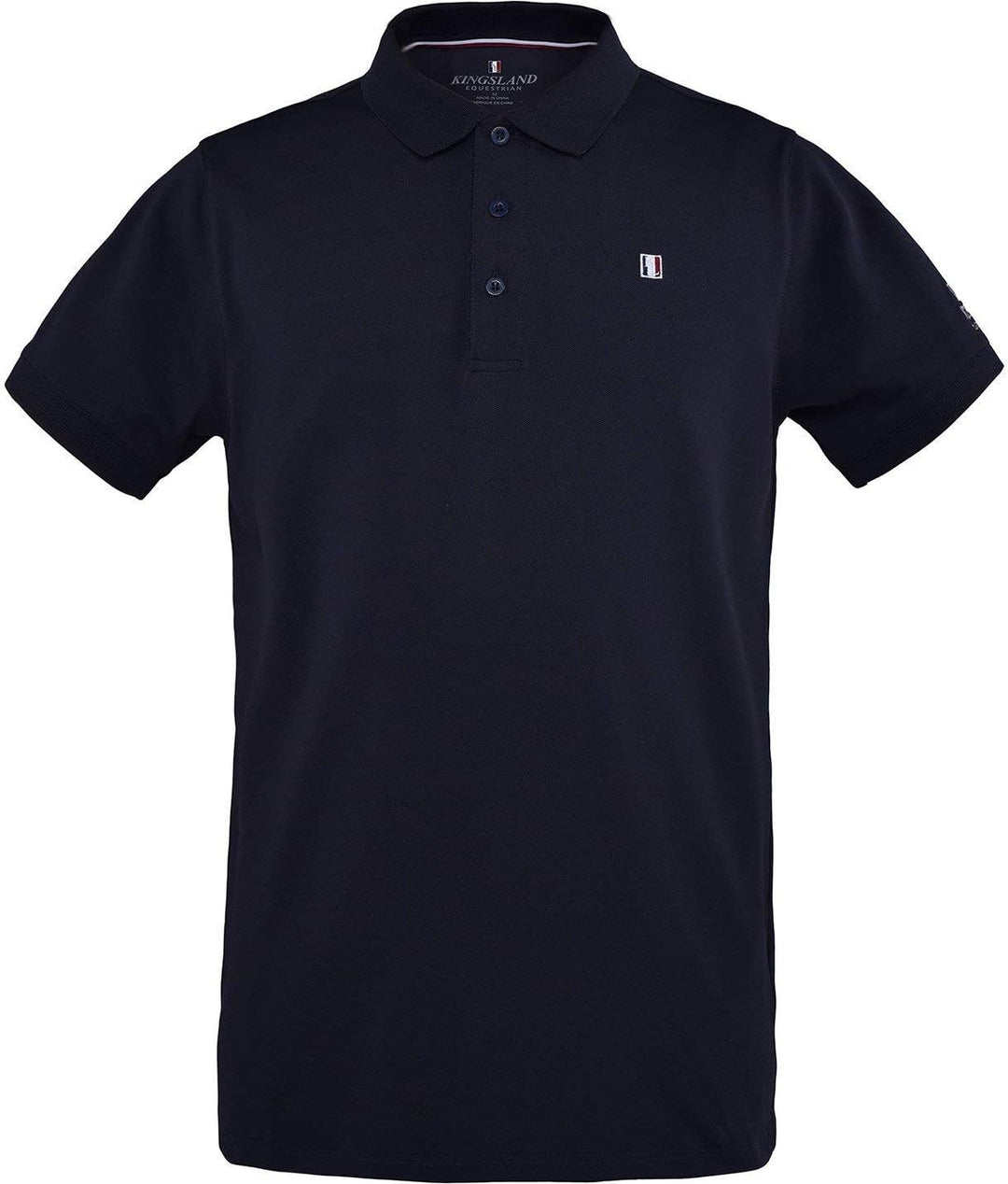 Kingsland Herren Poloshirt Classic Navy dunkelblau mit V-Ausschnitt S Marine, S Marine