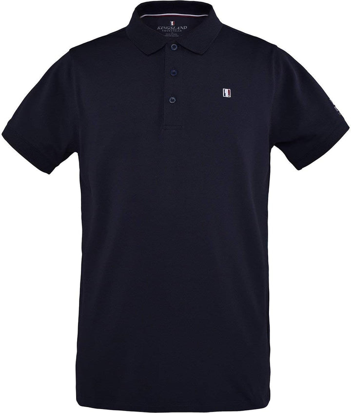 Kingsland Herren Poloshirt Classic Navy dunkelblau mit V-Ausschnitt S Marine, S Marine