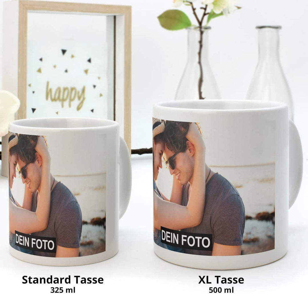 XL-XXL-Tasse 'Collage' - Personalisierte Fototasse mit eigenem Foto und Text - Grosse Tasse selbst g