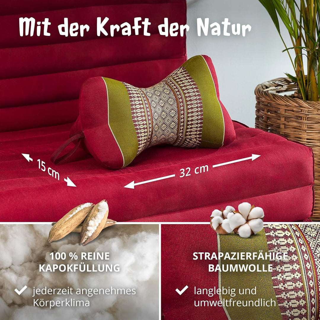 livasia Nackenstützkissen Knochenkissen, Nackenkissen Knochenform, Sofakissen, Lesekissen mit Kapok,