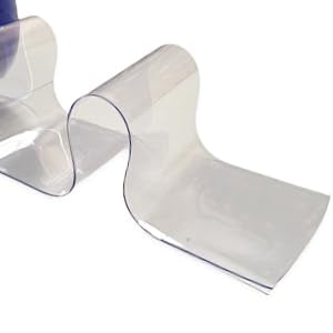 PVC-Streifen Rollenware, 3 m x 0,20 m, 2 mm transparent/durchsichtig, Weich-PVC, zur Verwendung als
