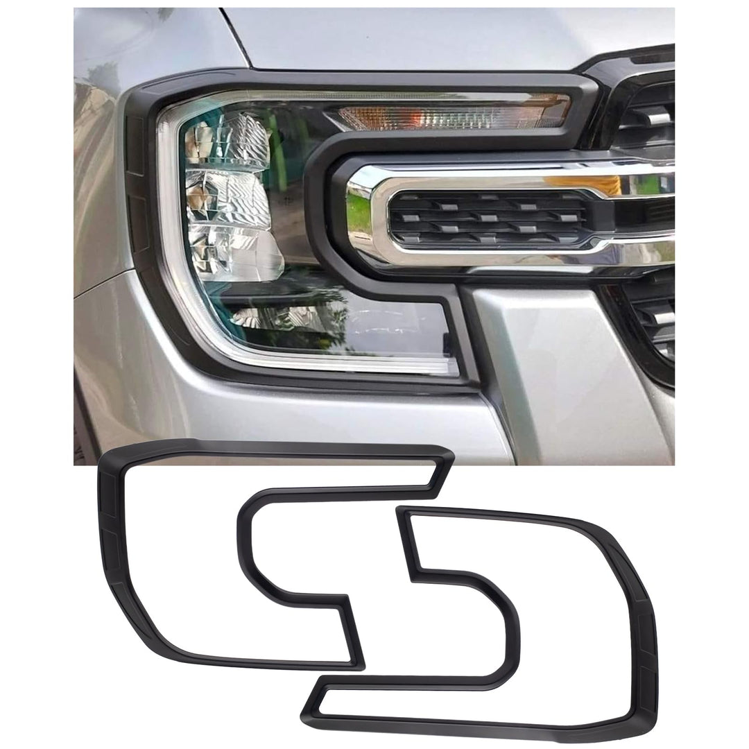 JHCHAN Scheinwerferabdeckungen für Ford Ranger 2023-2024 T9 Wildtrak Raptor Wildtrak X Limited Plati