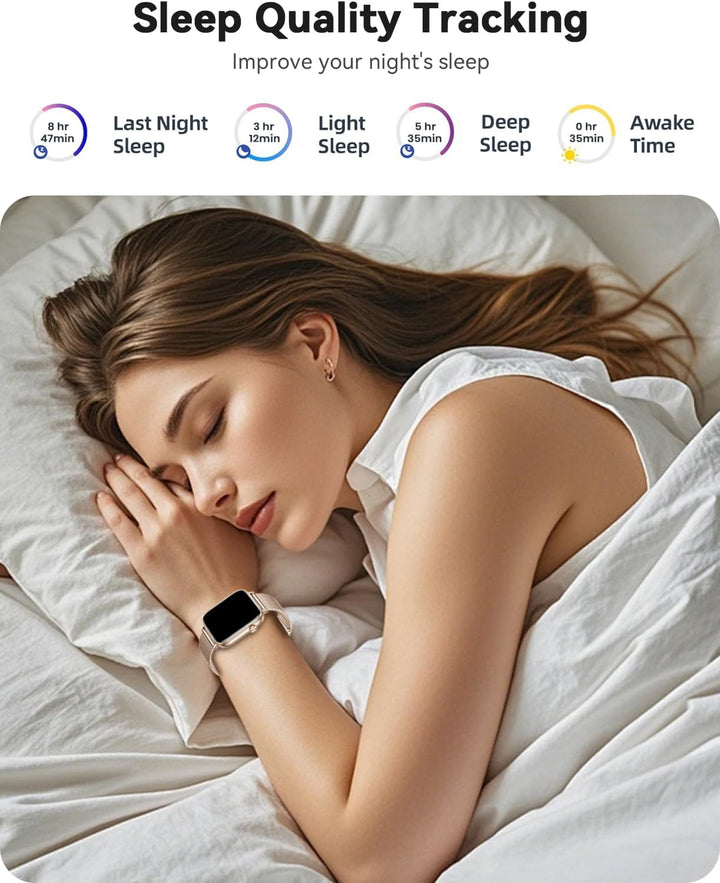 Smartwatch Damen, 1.83 Zoll HD-Display Smart Watch mit Telefonfunktion, 100+ Sportmodi Fitness Track