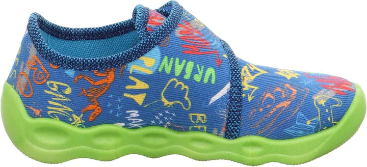 Superfit Jungen Bubble Hausschuh 23 EU Weit Blau 8000, 23 EU Weit Blau 8000