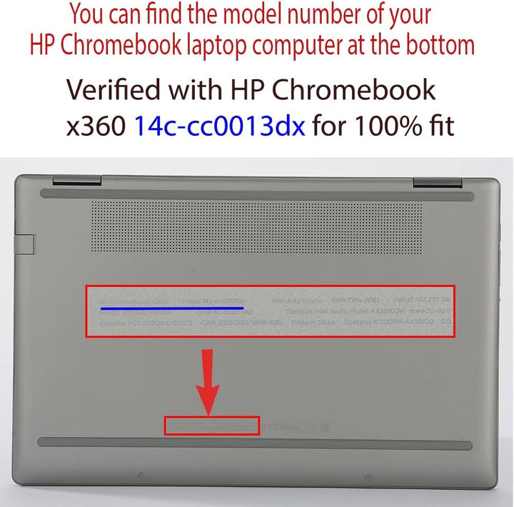 mCover Hartschalen-Schutzhülle, nur kompatibel mit 2021 ~ 2023 14 Zoll HP Chromebook x360 14C-CC000
