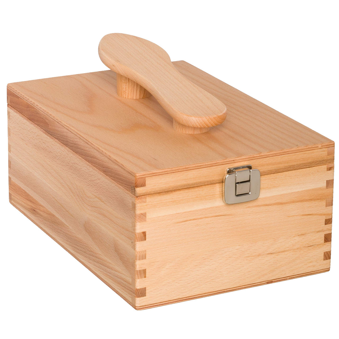 Redecker Schuhputzkasten mit Klappdeckel aus Buche