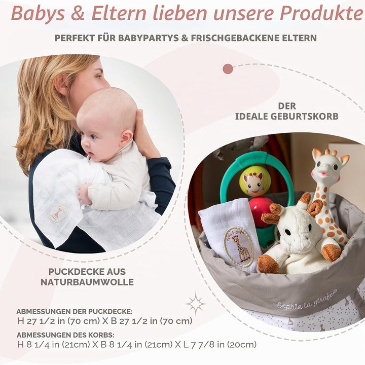 Sophie La Girafe Müll grau Geburt