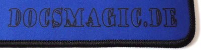 docsmagic.de 5 x Premium Playmat Blue - 60 x 34 cm Stitched 3mm - Spielmatte Blau 5 x Spielmatte Bla