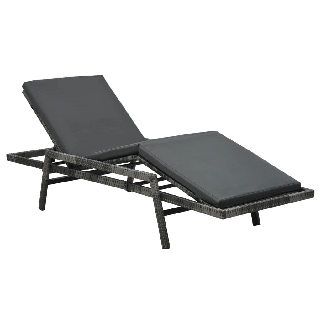 vidaXL Sonnenliege mit Auflage Gartenliege Relaxliege Strandliege Freizeitliege Liege Liegestuhl Rat