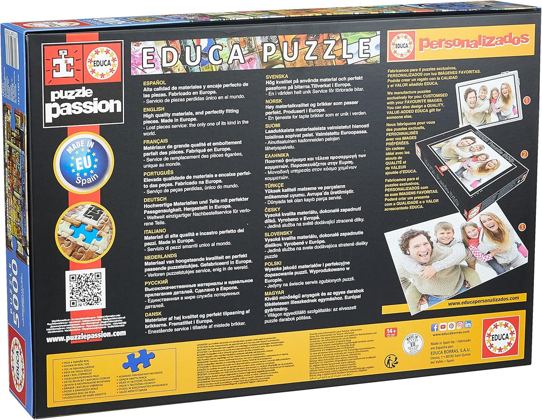 Educa 18583, Bücherladen der Welt 5000 Teile Puzzle für Erwachsene und Kinder ab 14 Jahren
