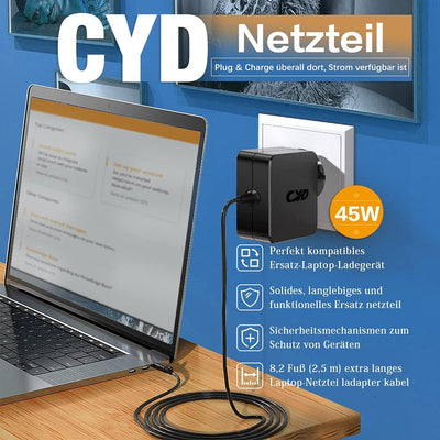 CYD 45W 19.5V 2.31A PowerFast-Notebook-Netzteil für Hp-ladekabel Laptop EliteBook Serie 1040 G1 G1Q5