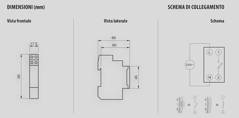 Vemer vp878300 Zeitschalter elektromechanisch elo-w, hellgrau