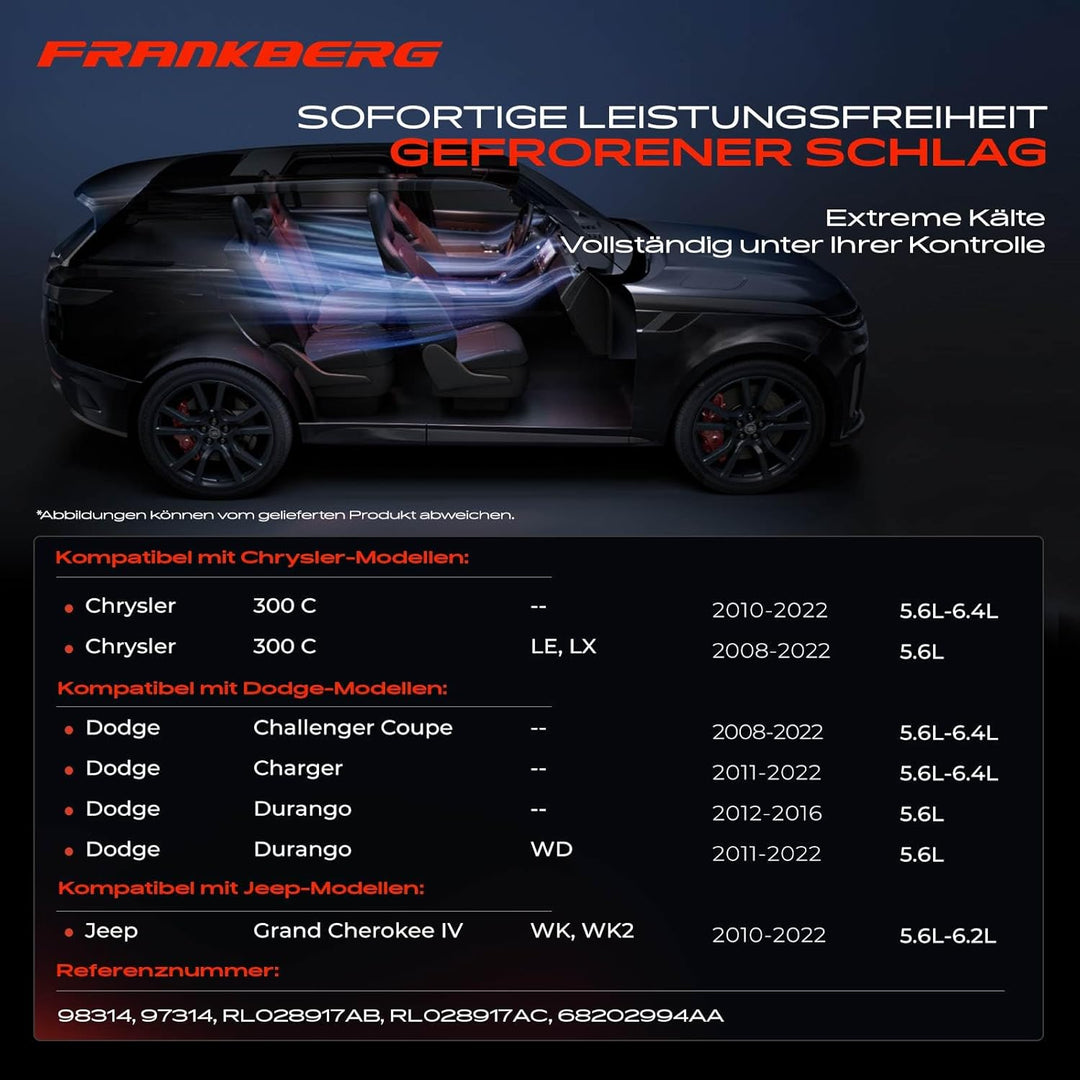 Frankberg 1x Klimakompressor Klimaanlage Kompatibel mit Grand Cherokee IV WK WK2 5.7L 6.2L 2010-2022