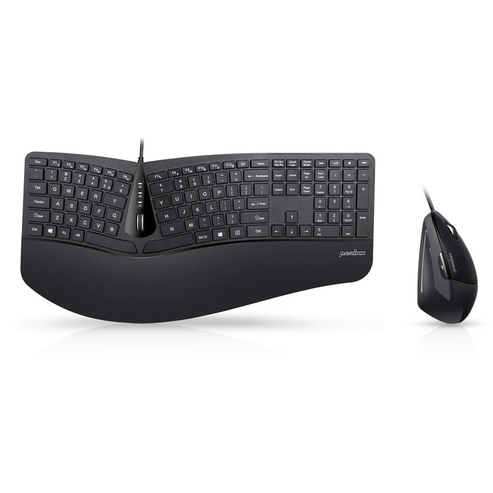 Perixx Periduo-505, kabelgebundene USB-Tastatur und vertikale Maus, Kombination mit Verstellbarer Ha