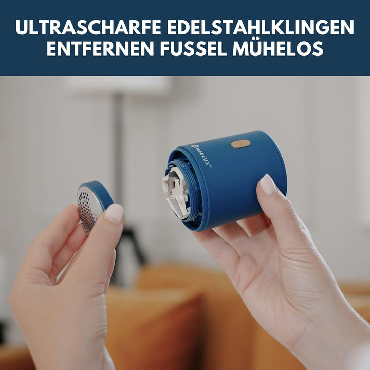 Fusselrasierer elektrisch – Fusselentferner & Entfussler für Kleidung, kompakt & tragbar – wiederauf