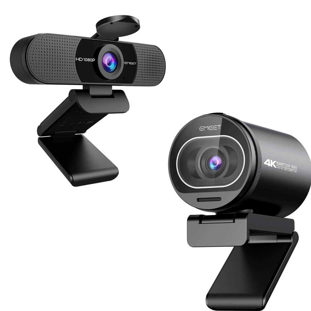 EMEET C960 1080P Webcam & S600 4K Webcam - PDAF Autofokus mit Datenschutzabdeckung für sichere Video