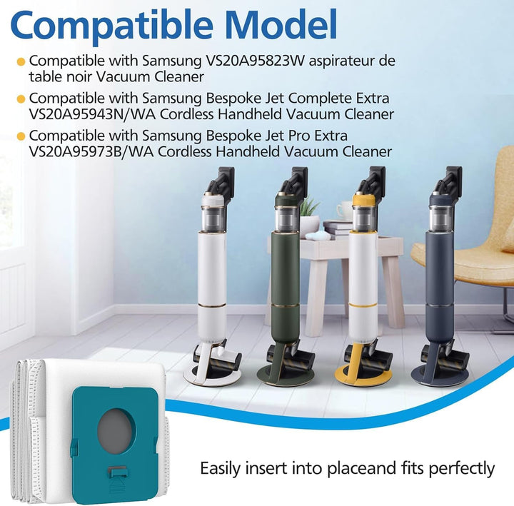 8 Stück Staubbeutel für Samsung Bespoke Jet Pro Extra/Complete Extra,2.7L grosse Kapazität for Samsu