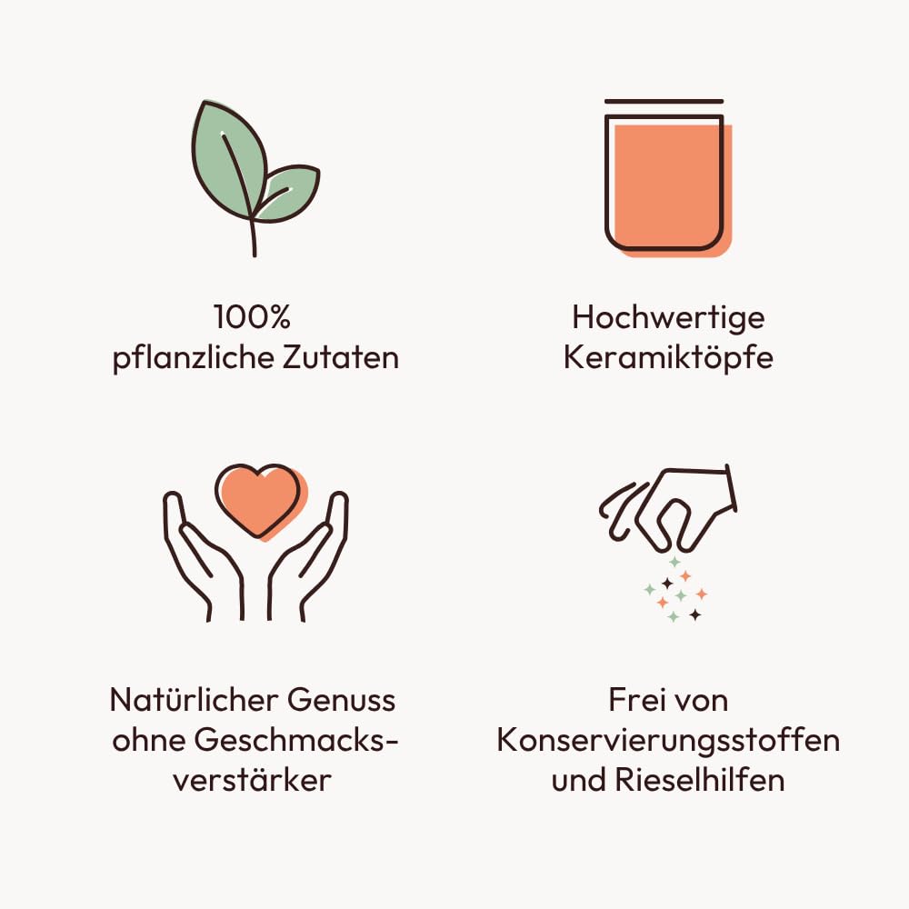 POTLUCK | Salz & Pfeffer Fans 6er Set | Gewürzmischungen im Keramiktopf | Vegan, glutenfrei und mit
