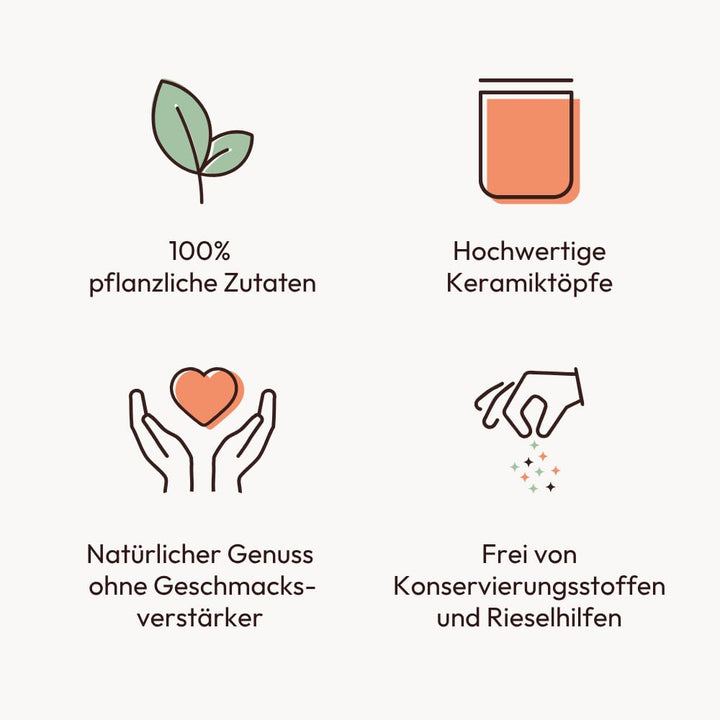 POTLUCK | Salz & Pfeffer Fans 6er Set | Gewürzmischungen im Keramiktopf | Vegan, glutenfrei und mit