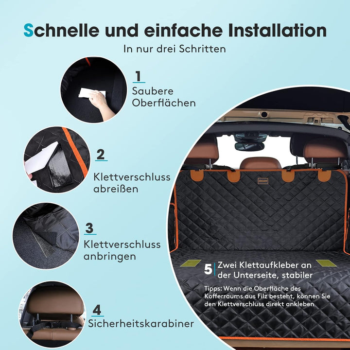 JOEJOY Kofferraumschutz Hund mit Seitenschutz und Ladekantenschutz, Universale Hundedecke Auto Koffe