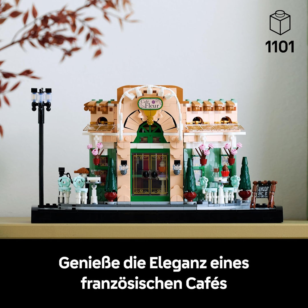 LEGO Icons Französisches Café - Deko fürs Wohnzimmer oder Büro - Bauset für Erwachsene inkl. pittore