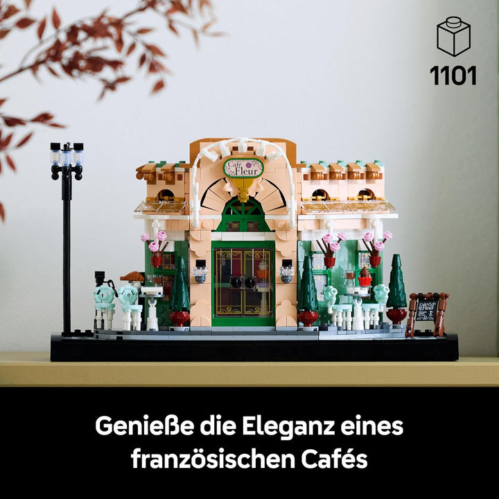 LEGO Icons Französisches Café - Deko fürs Wohnzimmer oder Büro - Bauset für Erwachsene inkl. pittore