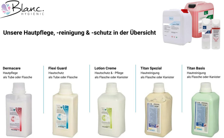 Blanc HYGIENIC Handcreme Derma Care, 15x 100 ml – Feuchtigkeitscreme pH-neutral, silikonfrei, dermat